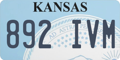 KS license plate 892IVM