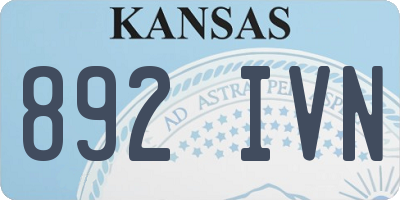 KS license plate 892IVN