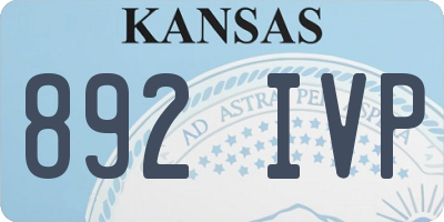 KS license plate 892IVP