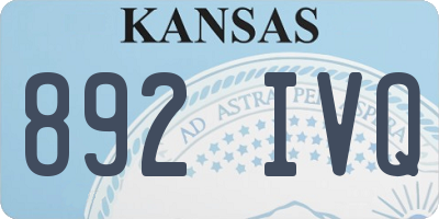 KS license plate 892IVQ