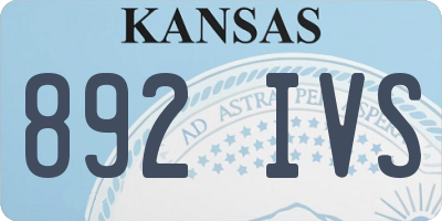 KS license plate 892IVS