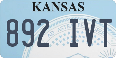 KS license plate 892IVT
