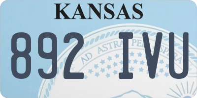 KS license plate 892IVU