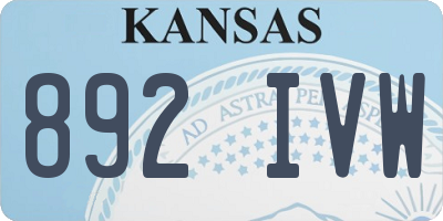 KS license plate 892IVW