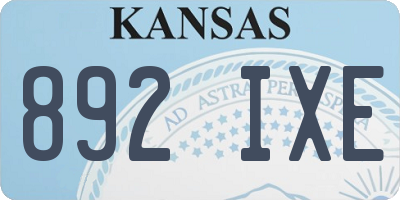 KS license plate 892IXE