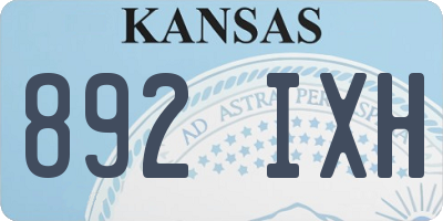 KS license plate 892IXH