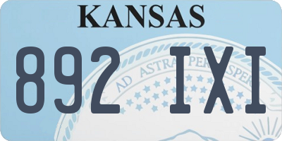 KS license plate 892IXI