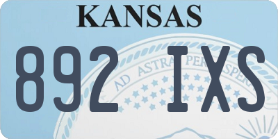KS license plate 892IXS