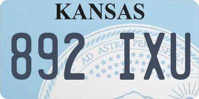 KS license plate 892IXU