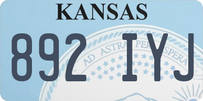 KS license plate 892IYJ