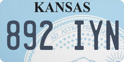 KS license plate 892IYN