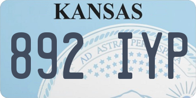 KS license plate 892IYP