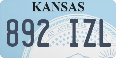 KS license plate 892IZL