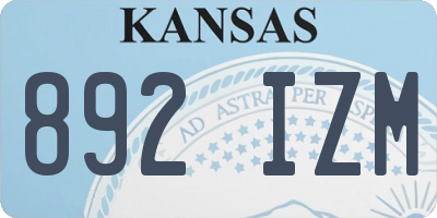 KS license plate 892IZM
