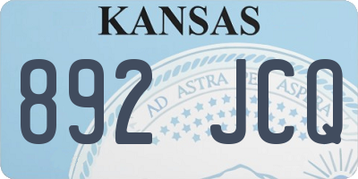 KS license plate 892JCQ