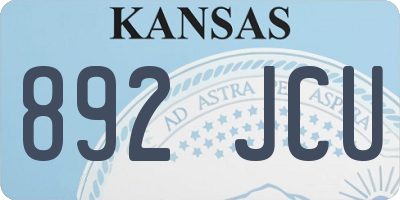 KS license plate 892JCU
