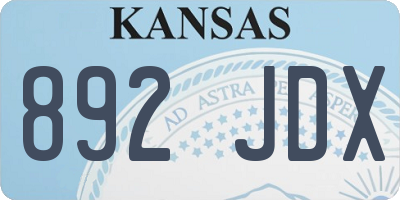 KS license plate 892JDX