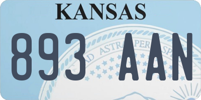 KS license plate 893AAN