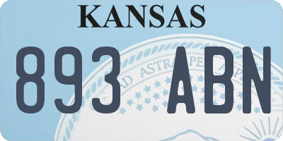 KS license plate 893ABN