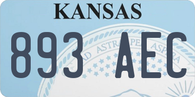 KS license plate 893AEC
