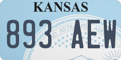 KS license plate 893AEW