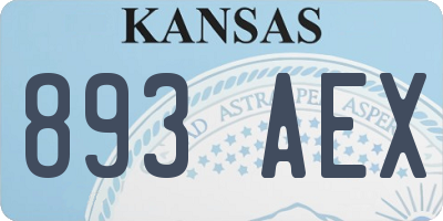 KS license plate 893AEX