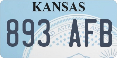 KS license plate 893AFB