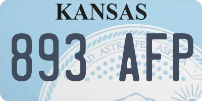 KS license plate 893AFP