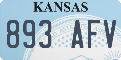 KS license plate 893AFV