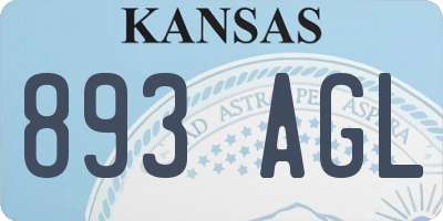 KS license plate 893AGL