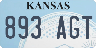 KS license plate 893AGT