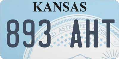 KS license plate 893AHT