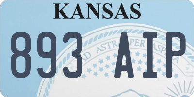 KS license plate 893AIP