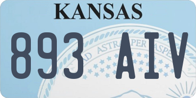 KS license plate 893AIV