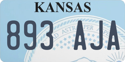 KS license plate 893AJA