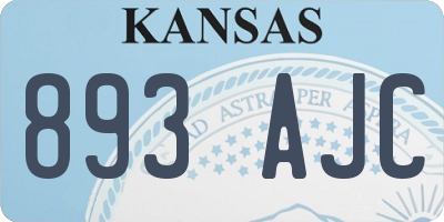 KS license plate 893AJC