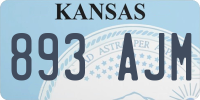 KS license plate 893AJM