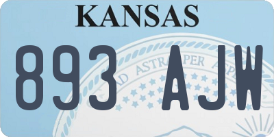 KS license plate 893AJW