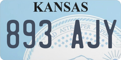 KS license plate 893AJY
