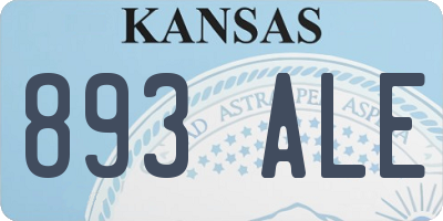 KS license plate 893ALE