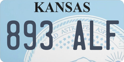 KS license plate 893ALF