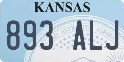 KS license plate 893ALJ