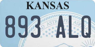KS license plate 893ALQ