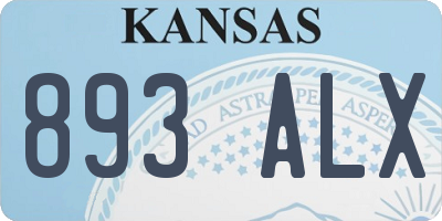 KS license plate 893ALX