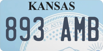 KS license plate 893AMB
