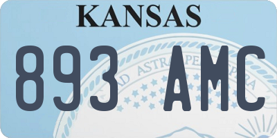 KS license plate 893AMC