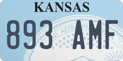 KS license plate 893AMF