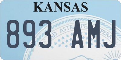 KS license plate 893AMJ