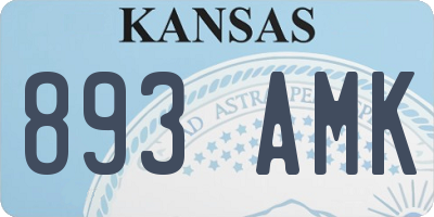 KS license plate 893AMK