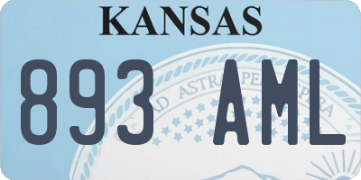 KS license plate 893AML